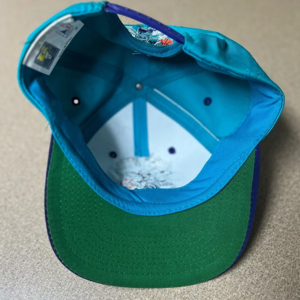 Vintage 90s Charlotte Hornets Coca-Cola Snapback Hat Signed by Honeybee - Picture 6 of 9